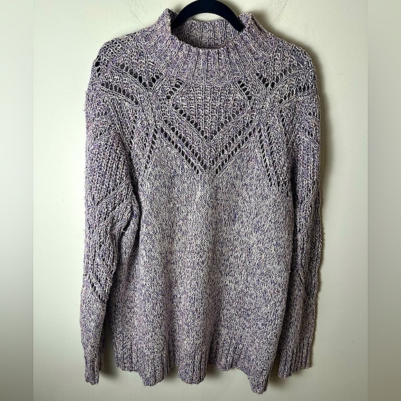 TORRID Women’s Lavender Pullover Turtleneck Pointelle Sweater Plus Size 2X - Picture 1 of 10